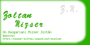 zoltan mizser business card