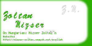 zoltan mizser business card